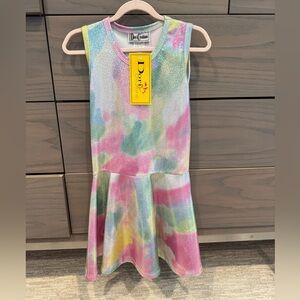 New w Tags DORI CREATIONS Glitter Tie Dye Tank Dress - Girls Sz 7